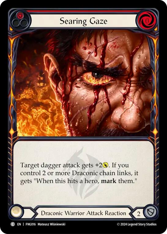 Searing Gaze (Red) [FNG016] (The Hunted Fang Blitz Deck)