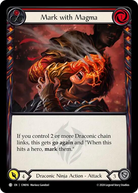 Mark with Magma (Red) [CIN016] (The Hunted Cindra Blitz Deck)