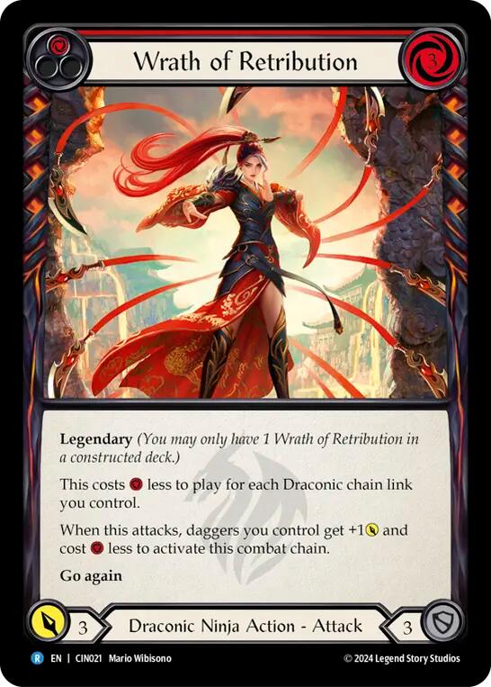 Wrath of Retribution (Red) [CIN021] (The Hunted Cindra Blitz Deck)