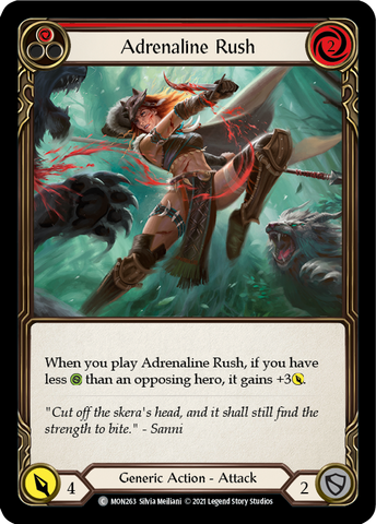 Adrenaline Rush (Red) [MON263-RF] 1st Edition Rainbow Foil