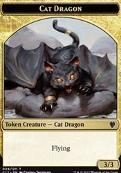 Cat Dragon (009) // Dragon (006) Double-sided Token [Commander 2017 Tokens]