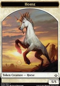 Horse // Warrior Double-sided Token [Hour of Devastation Tokens]