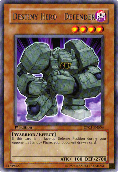 Destiny Hero - Defender [DP05-EN006] Rare