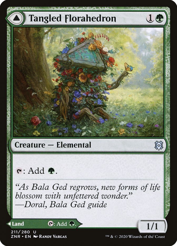 Tangled Florahedron // Tangled Vale [Zendikar Rising]